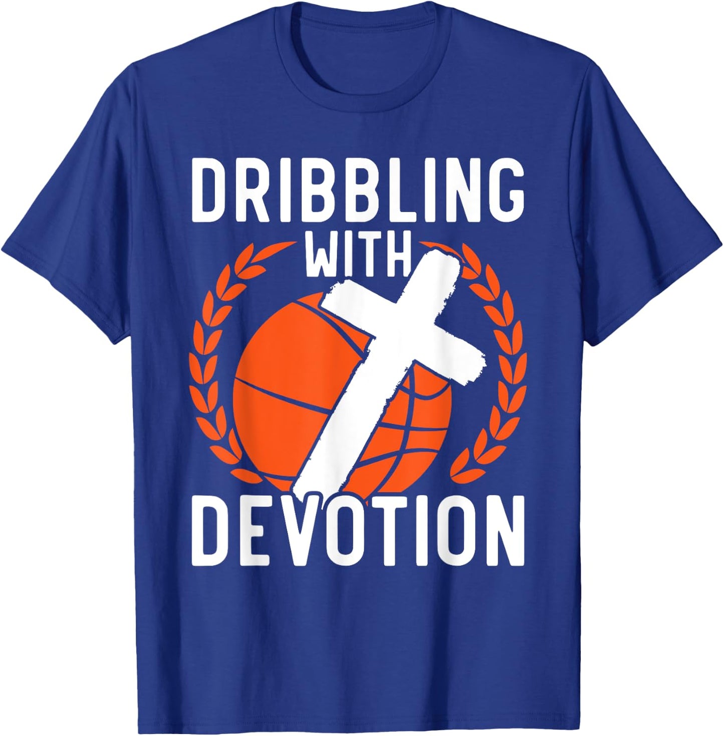 Basketball And Jesus Christ Christian Believer Hooper T-Shirt - T-Shirt | Royal