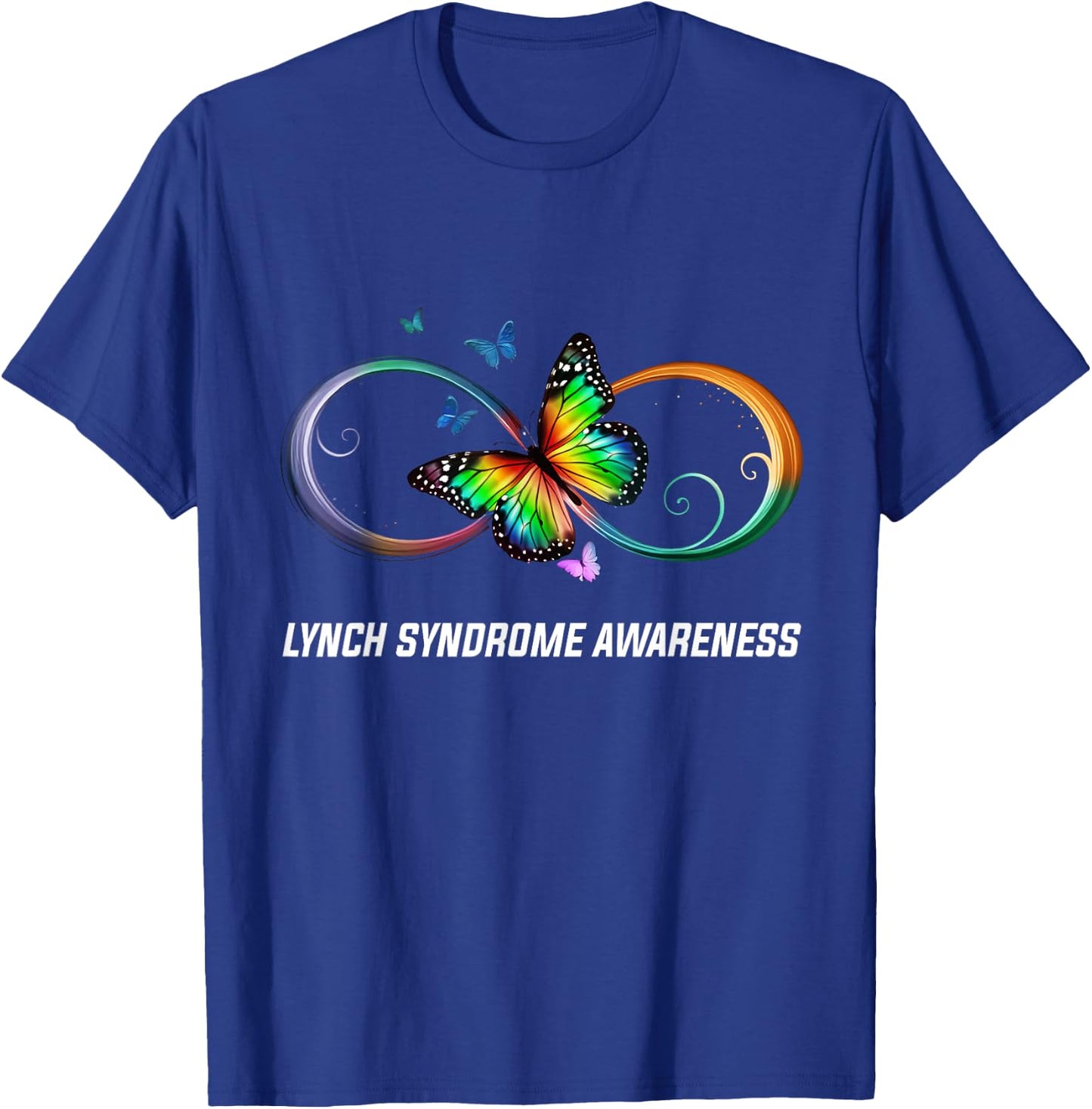 Infinity Butterfly Lynch Syndrome Awareness T-Shirt - T-Shirt | Royal