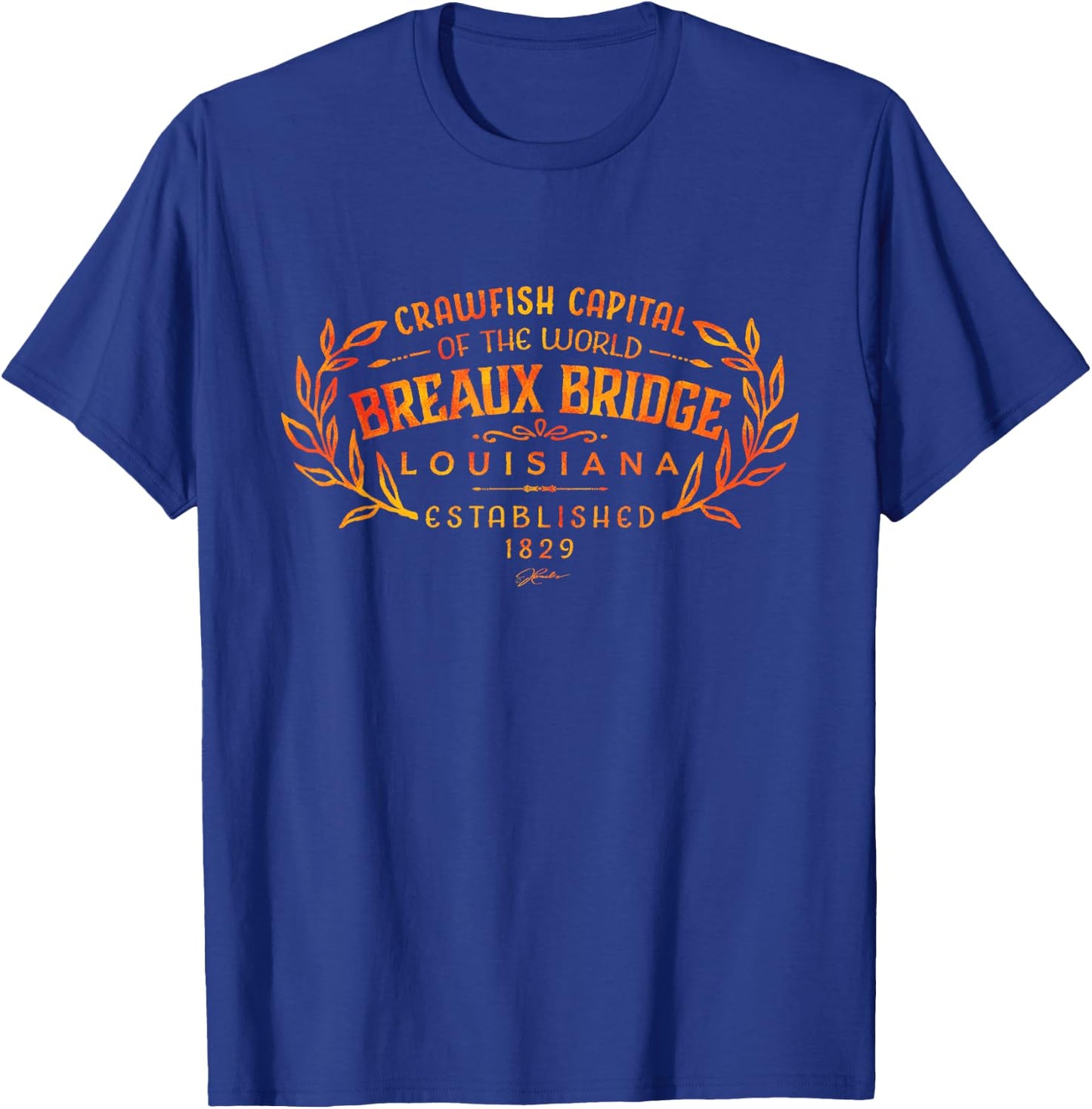 JCombs: Breaux Bridge, Louisiana, Crawfish Capital T-Shirt - T-Shirt | Royal
