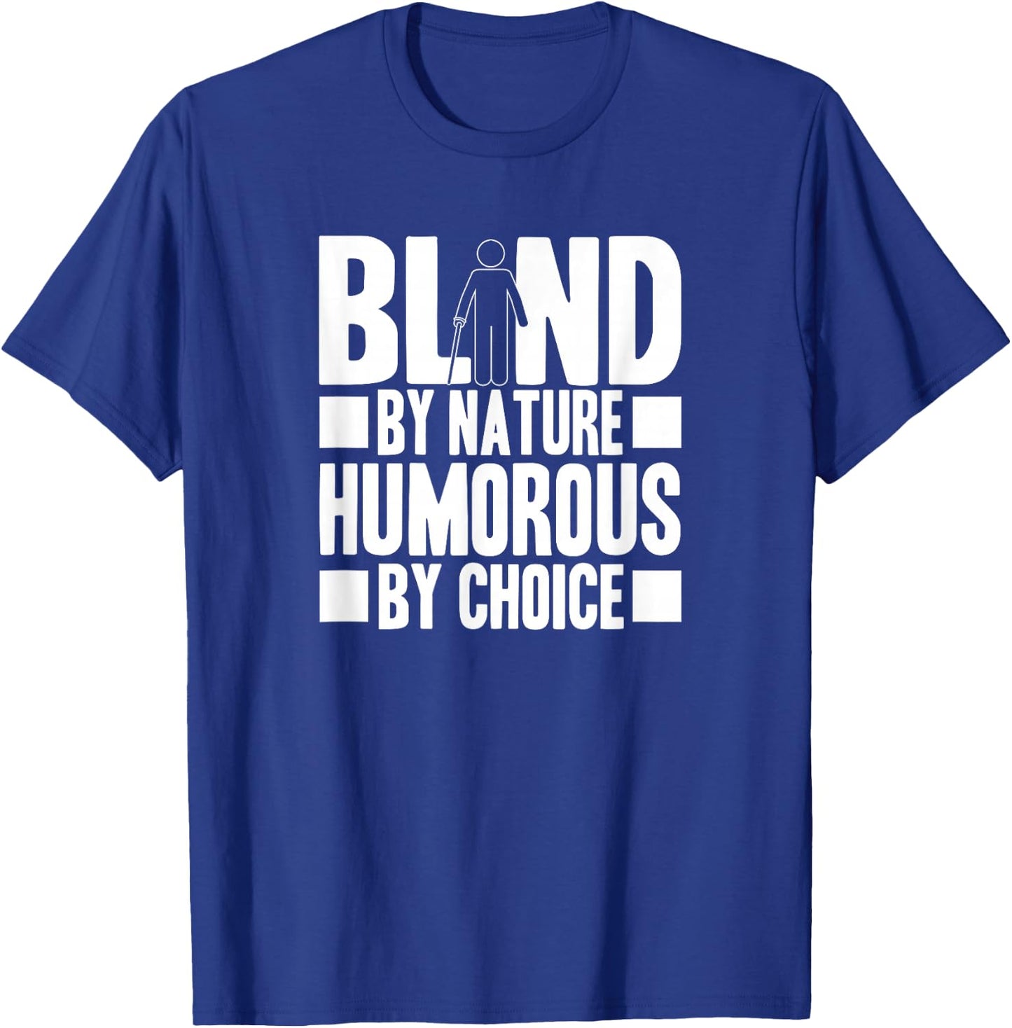 Funny Blind Braille Visually Impaired Blindness T-Shirt - T-Shirt | Royal