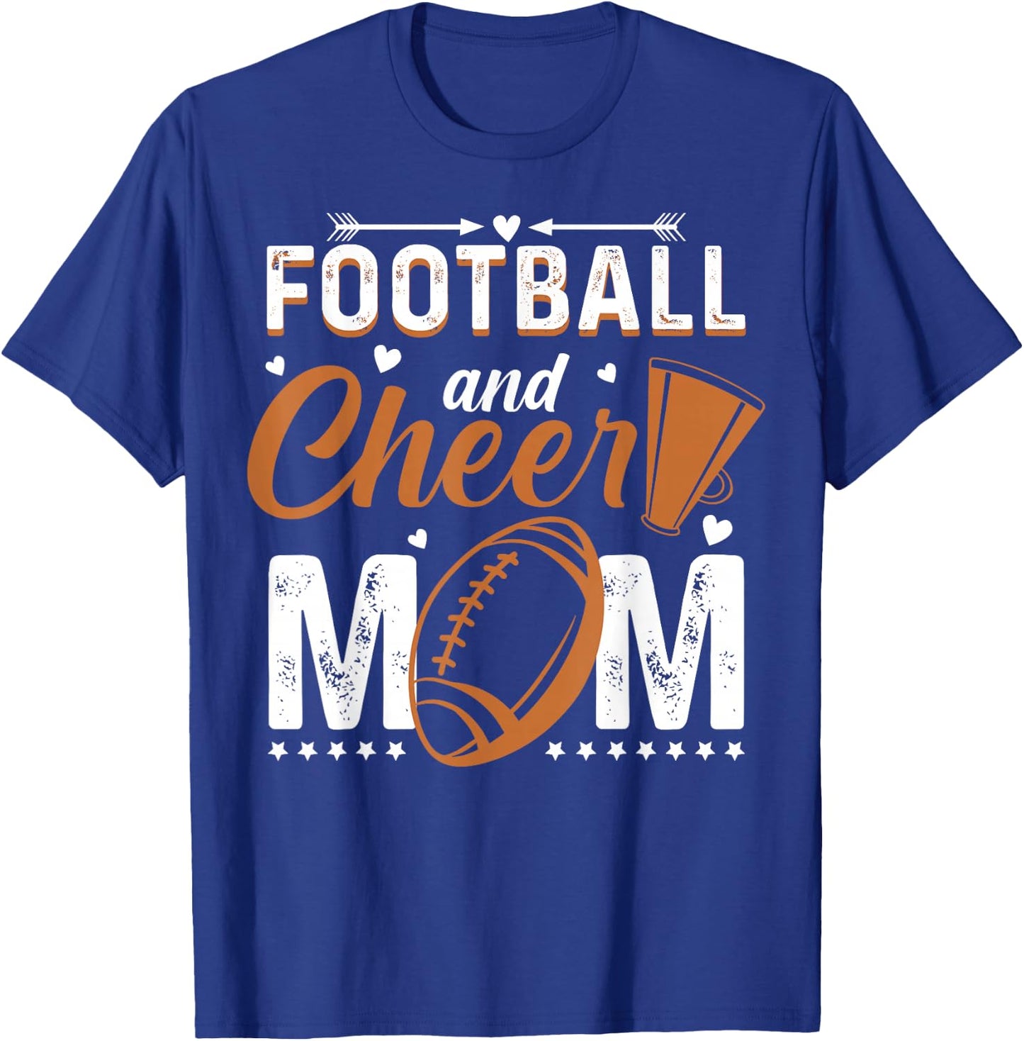 Funny Cheerleading Mom Football and Cheer Mom T-Shirt - T-Shirt | Royal