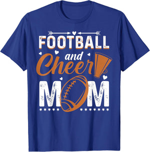 Funny Cheerleading Mom Football and Cheer Mom T-Shirt - T-Shirt | Royal