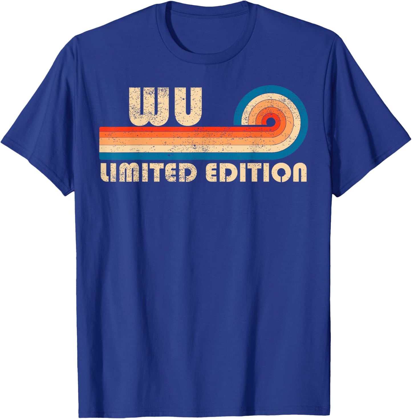 WU Retro 70s 80s Sunset Stripe T-Shirt - T-Shirt | Royal