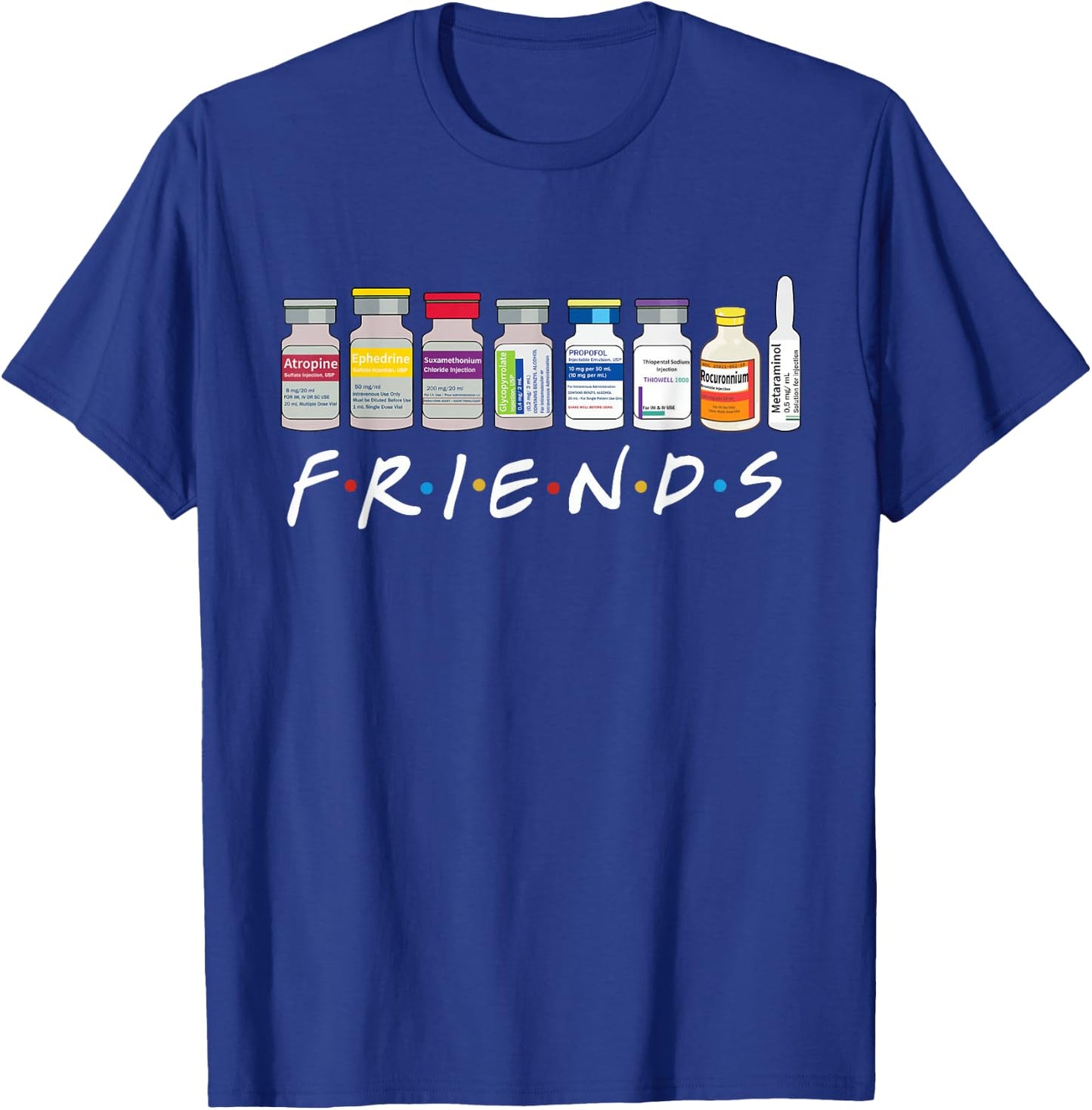 Nurse Friends ICU CRNA Medical Critical Care PICU RN ER T-Shirt - T-Shirt | Royal
