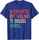 Introverted But Willing To Discuss Sharks Women T-Shirt - T-Shirt | Royal