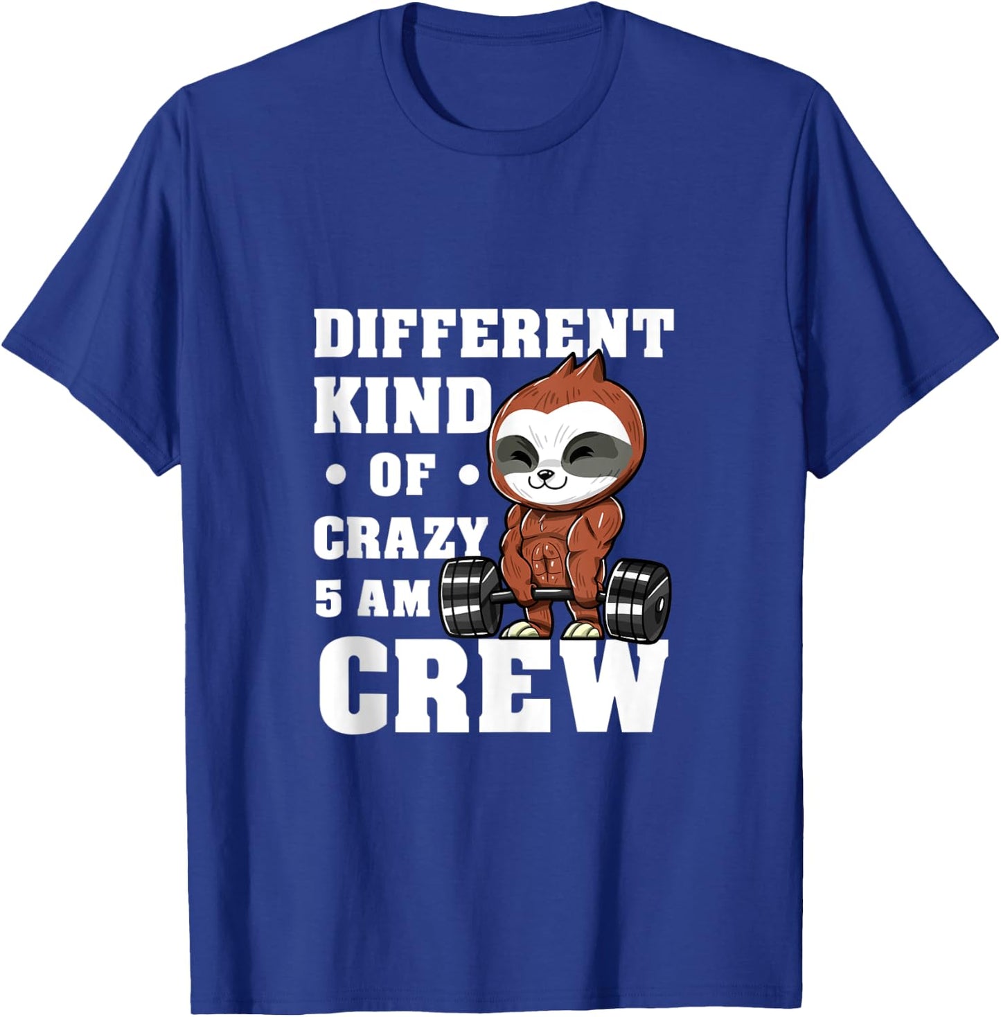 Workout Squad 5AM Crew Funny Gym Quote T-Shirt - T-Shirt | Royal
