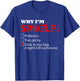 Fun Why I'm Dick Single is Too Big, Might Kill Someone T-Shirt - T-Shirt | Royal
