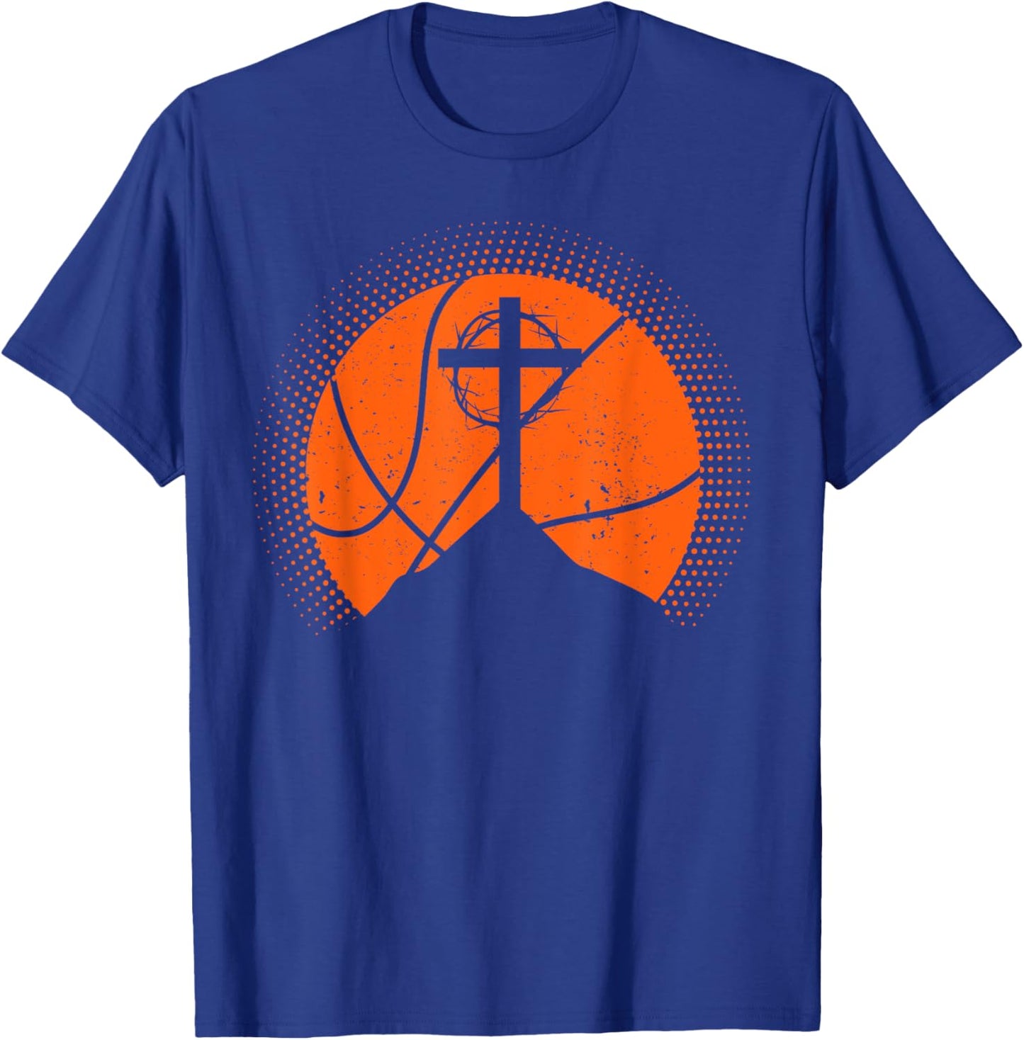 Christian basketball jesus christ basketball religious funny T-Shirt - T-Shirt | Royal