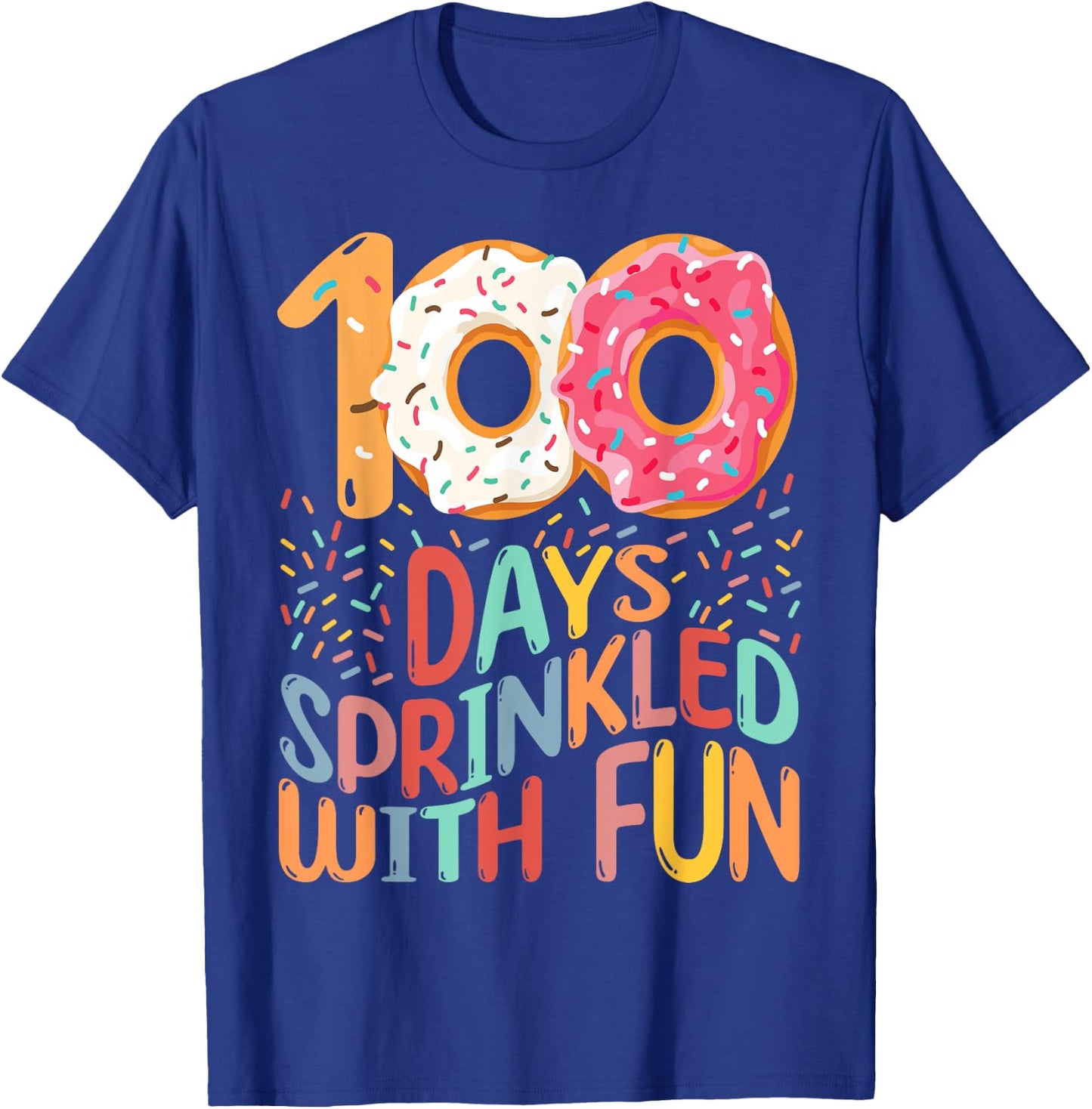 100 Days of School Girls Kindergarten 100th Day of School T-Shirt - T-Shirt | Royal