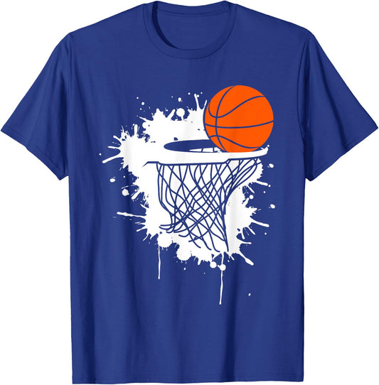 Basketball Slam Dunk Teens Kids Youth Player T-Shirt - T-Shirt | Royal