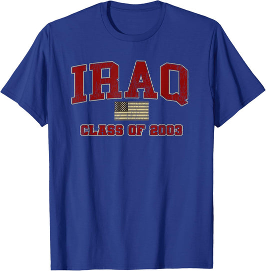 Iraq War Veteran Shirt Military Class of 2003 T-Shirt - T-Shirt | Royal