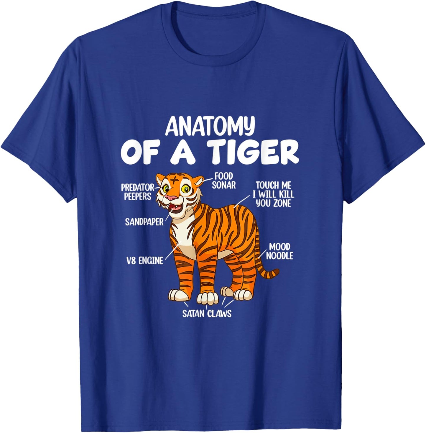 Anatomy Of A Tiger T-Shirt - T-Shirt | Royal
