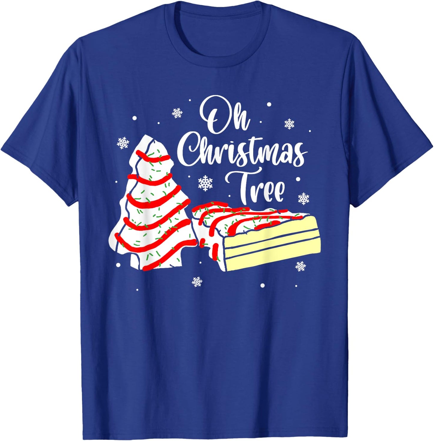 Groovy Oh Christmas Tree Cakes Debbie Becky Jen Cake Lovers T-Shirt - T-Shirt | Royal