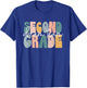 Second Grade Dream Team Retro Groovy Teacher Boys Girls T-Shirt - T-Shirt | Royal