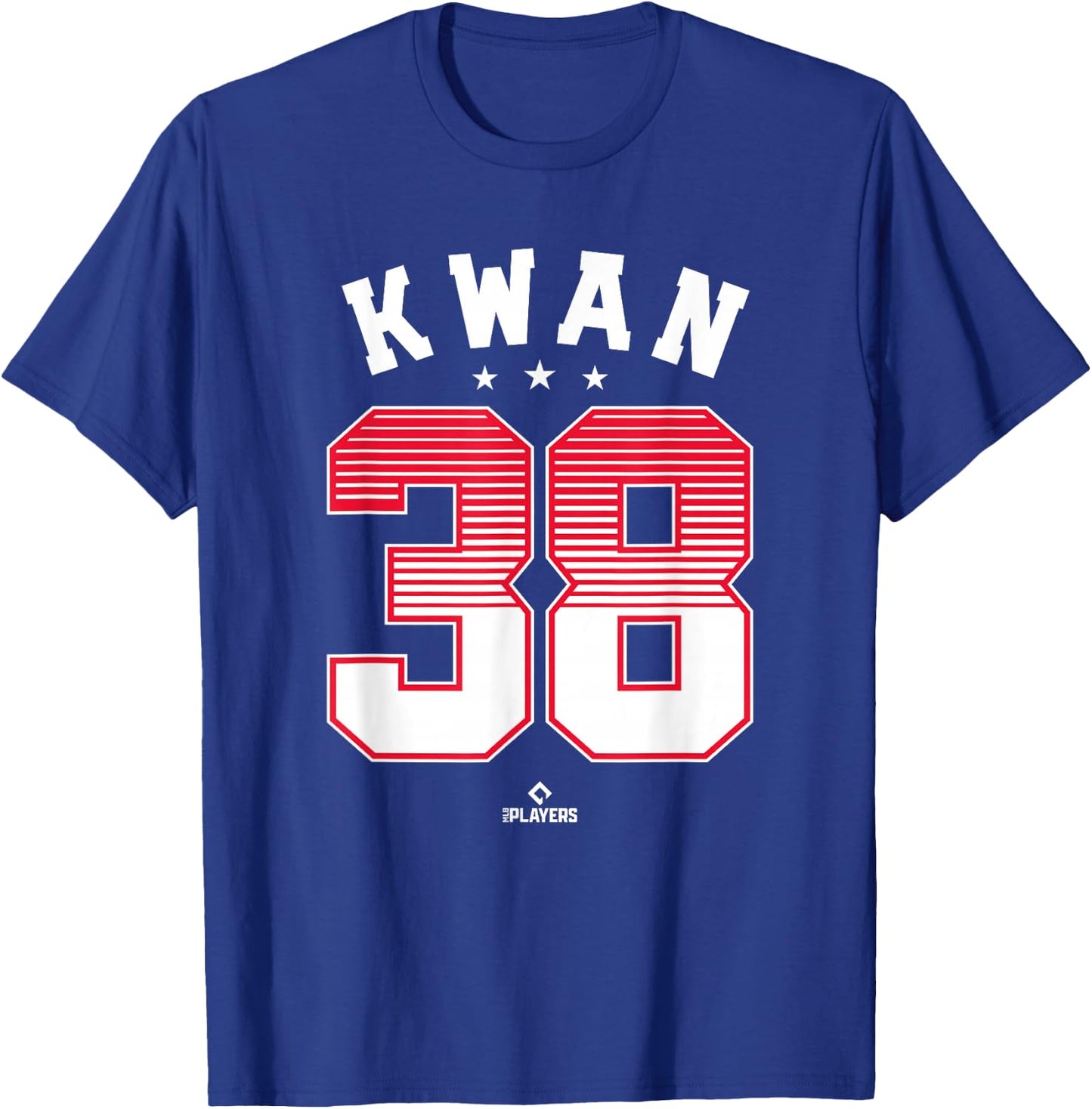 Steven Kwan 38 Cleveland MLBPA T-Shirt - T-Shirt | Royal
