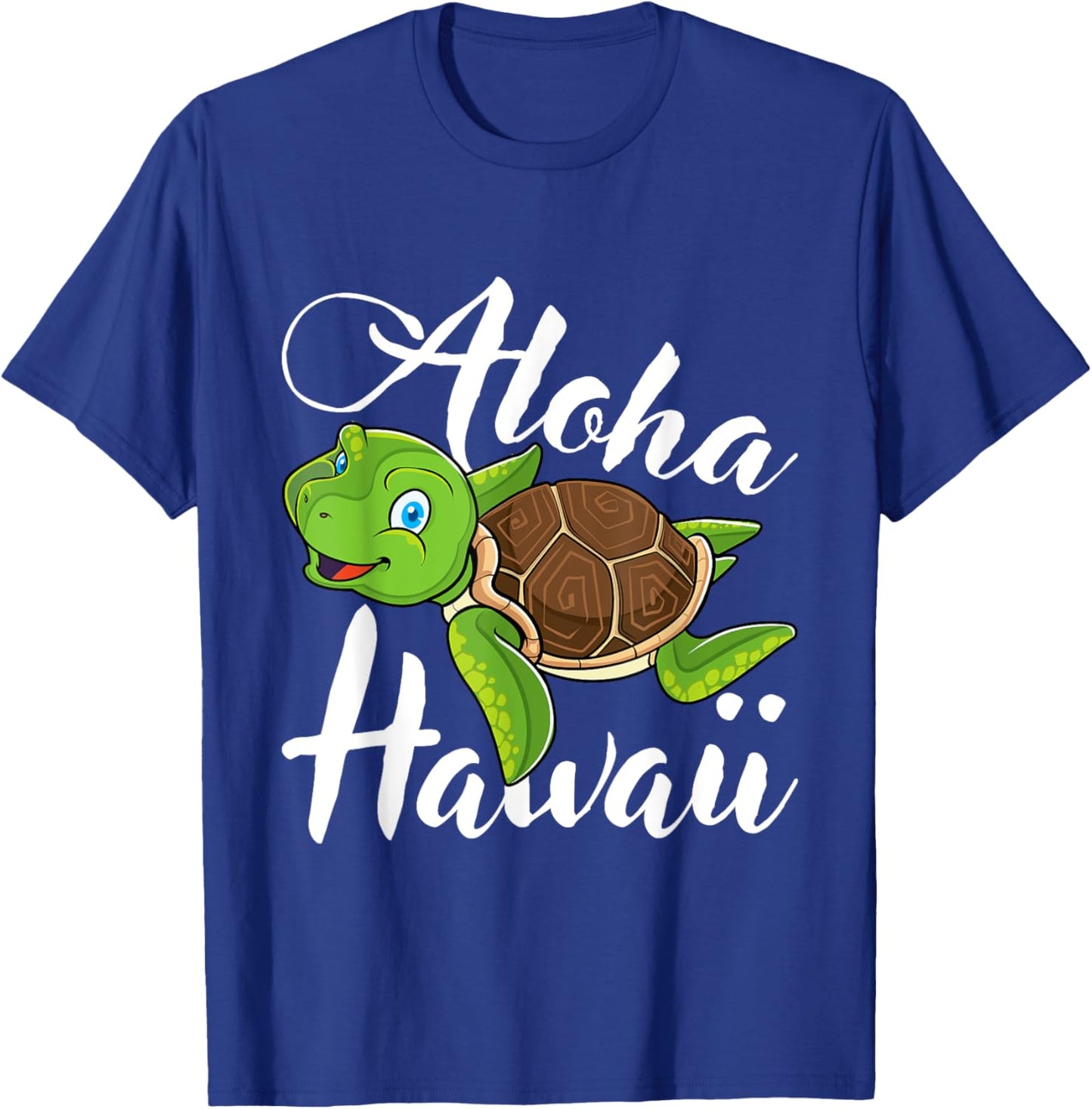 Aloha Hawaii Sea Turtle Save The Turtles Ocean Animal T-Shirt - T-Shirt | Royal