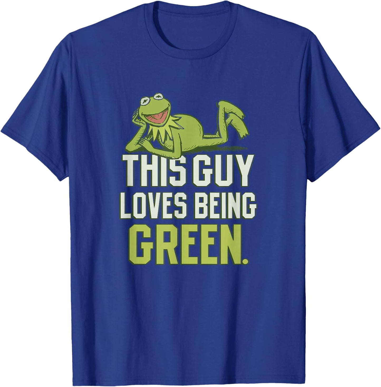 Disney The Muppets This Guy Loves Being Green Retro Kermit T-Shirt - T-Shirt | Royal