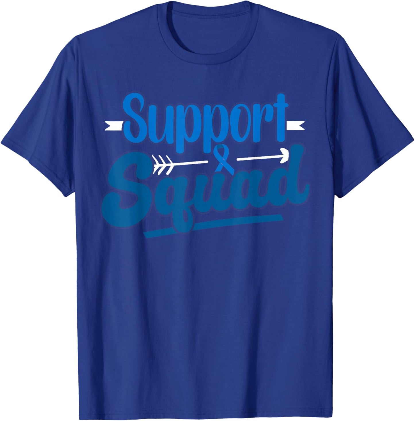 Support Squad Colon Cancer Awareness T-Shirt - T-Shirt | Royal