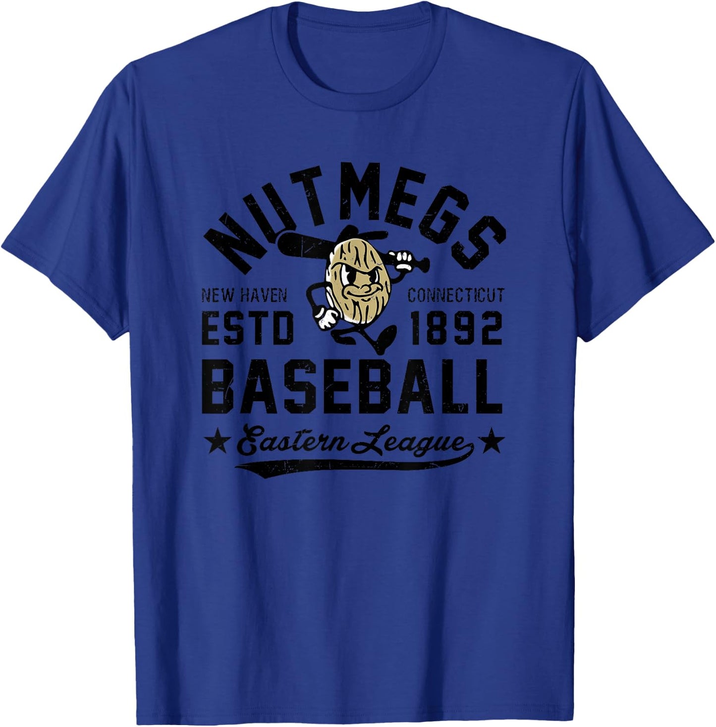 New Haven Nutmegs Connecticut Vintage Defunct Baseball T-Shirt - T-Shirt | Royal