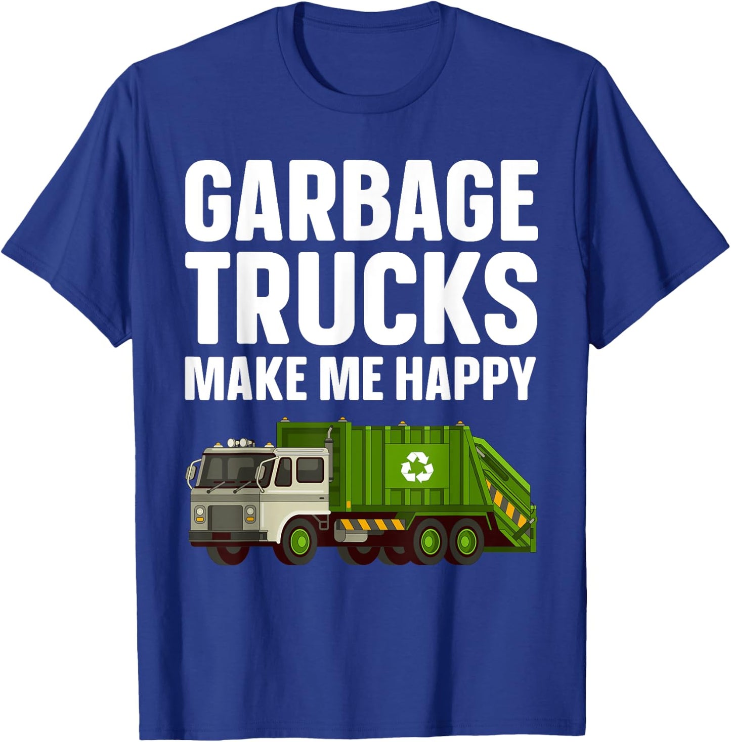 Funny Garbage Truck Art For Toddler Boys Dump Garbage Trucks T-Shirt - T-Shirt | Royal