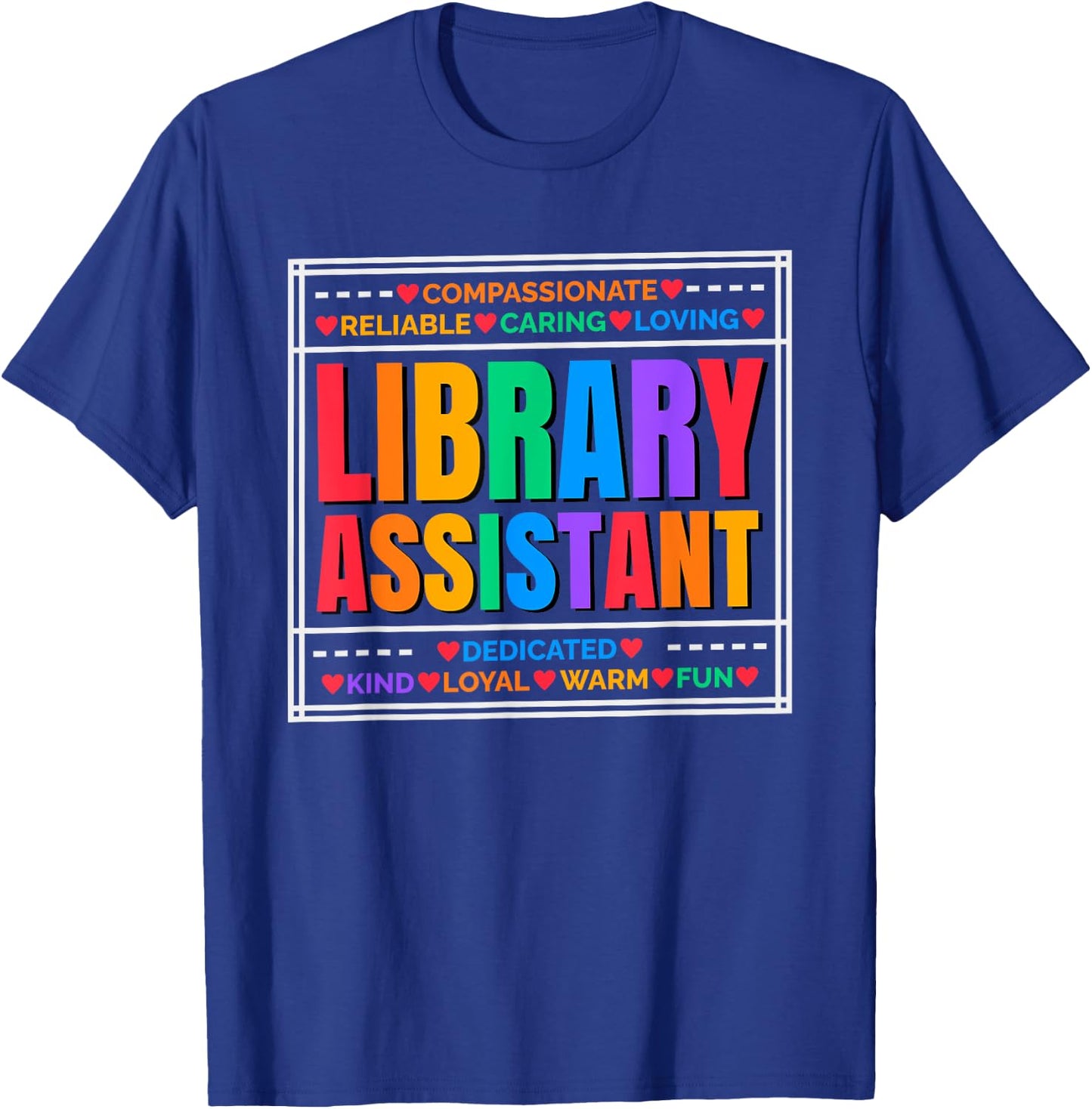 Library Teacher & Librarian Appreciation Women's Librarian Assistant - Black - Small T-Shirt - T-Shirt | Royal