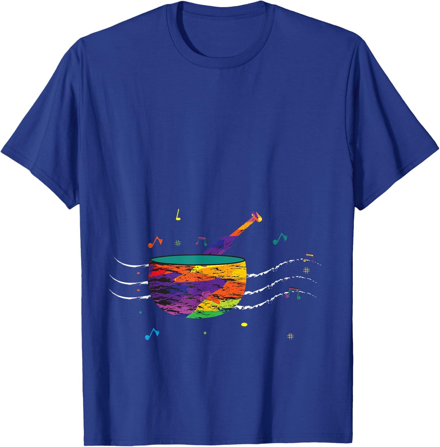 Music Lover, Colorful Singing Bowl, Sound Love, Singing Bowl T-Shirt - T-Shirt | Royal