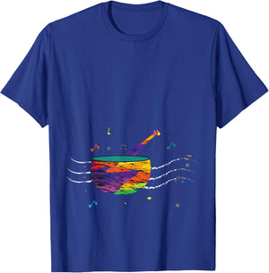 Music Lover, Colorful Singing Bowl, Sound Love, Singing Bowl T-Shirt - T-Shirt | Royal