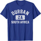 Durban South Africa Gym Style Distressed White Print T-Shirt - T-Shirt | Royal