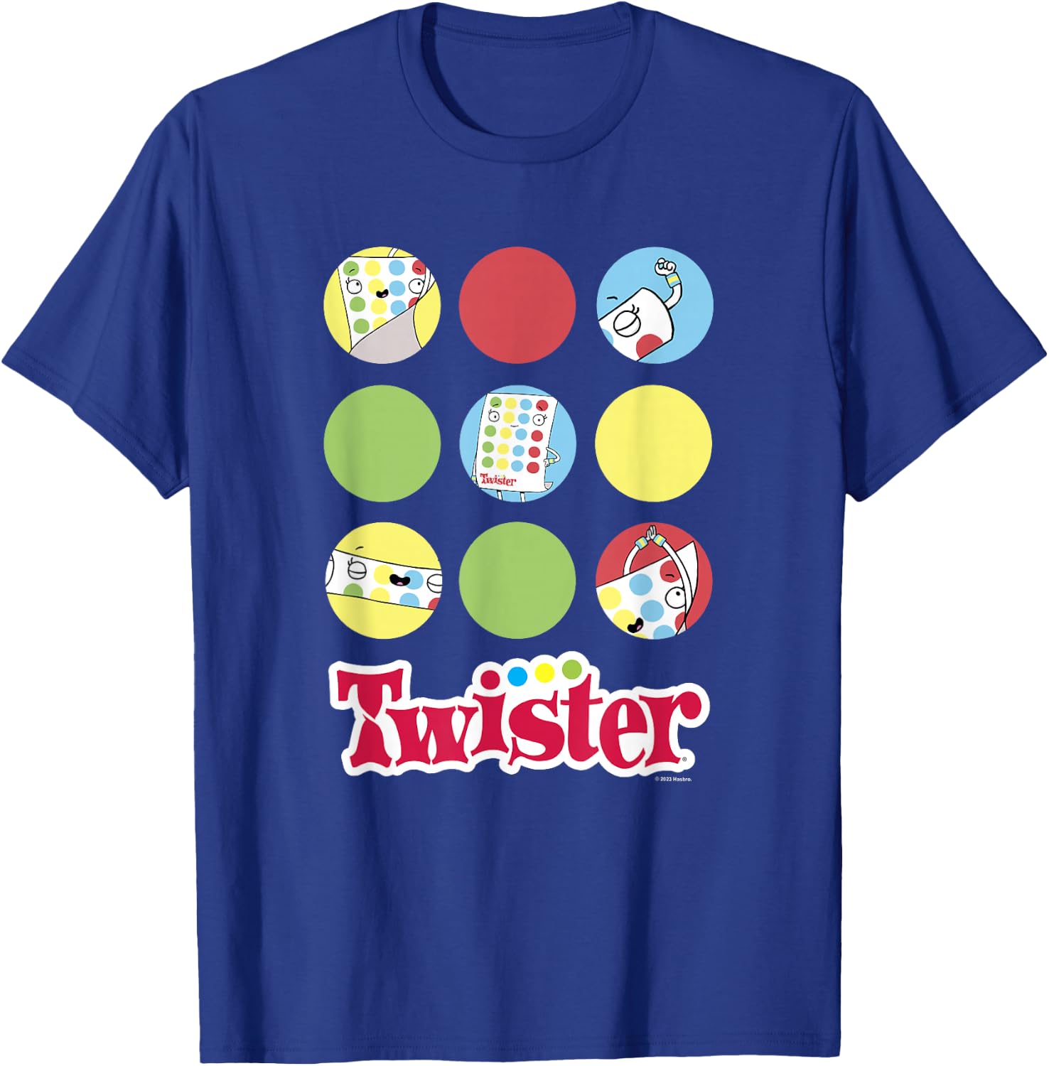 Twister Vintage Retro Classic Game Instruction Panel T-Shirt - T-Shirt | Royal