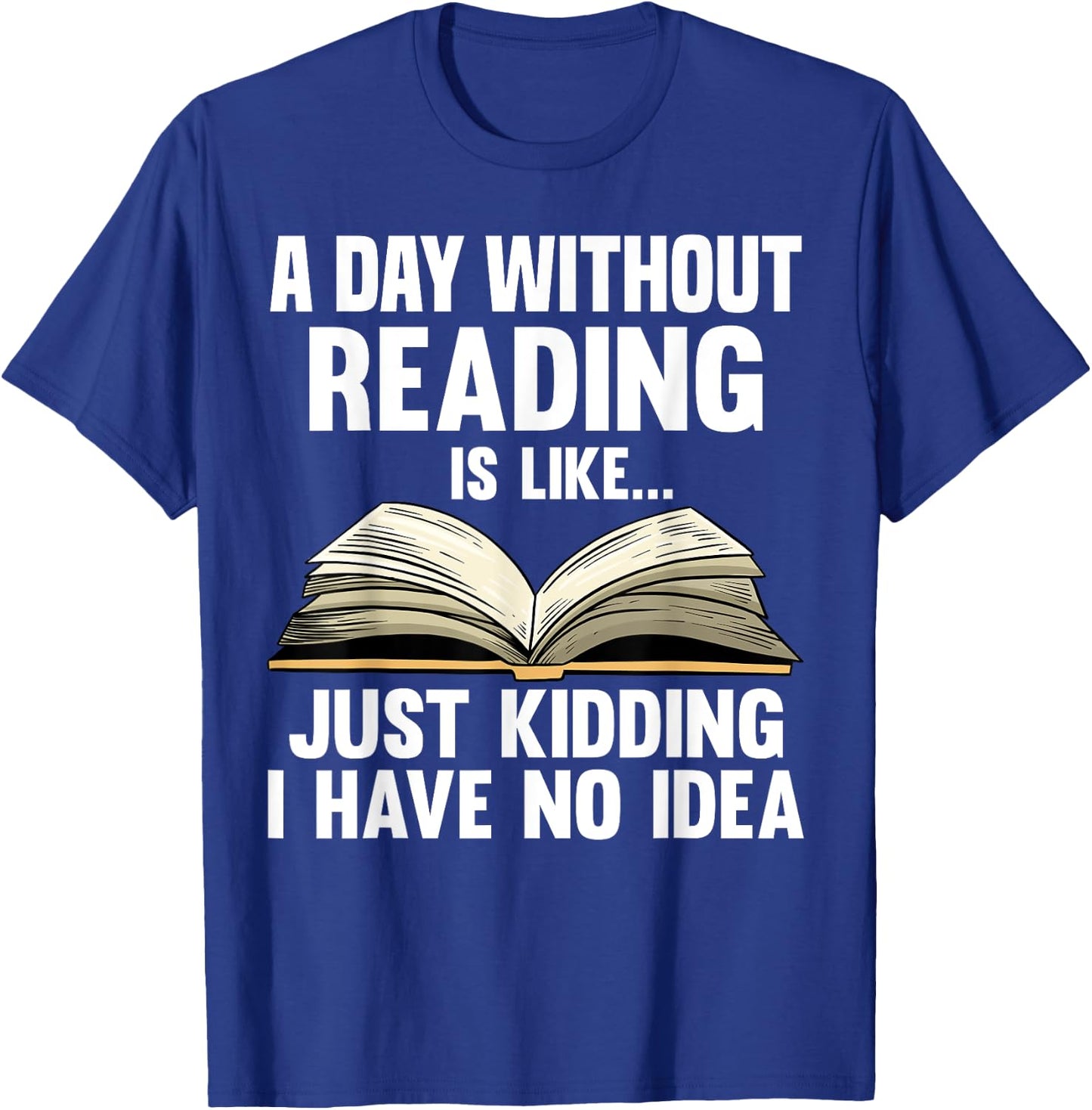 Funny Reading Art Women Reading Book Lover Bookworm T-Shirt - T-Shirt | Royal