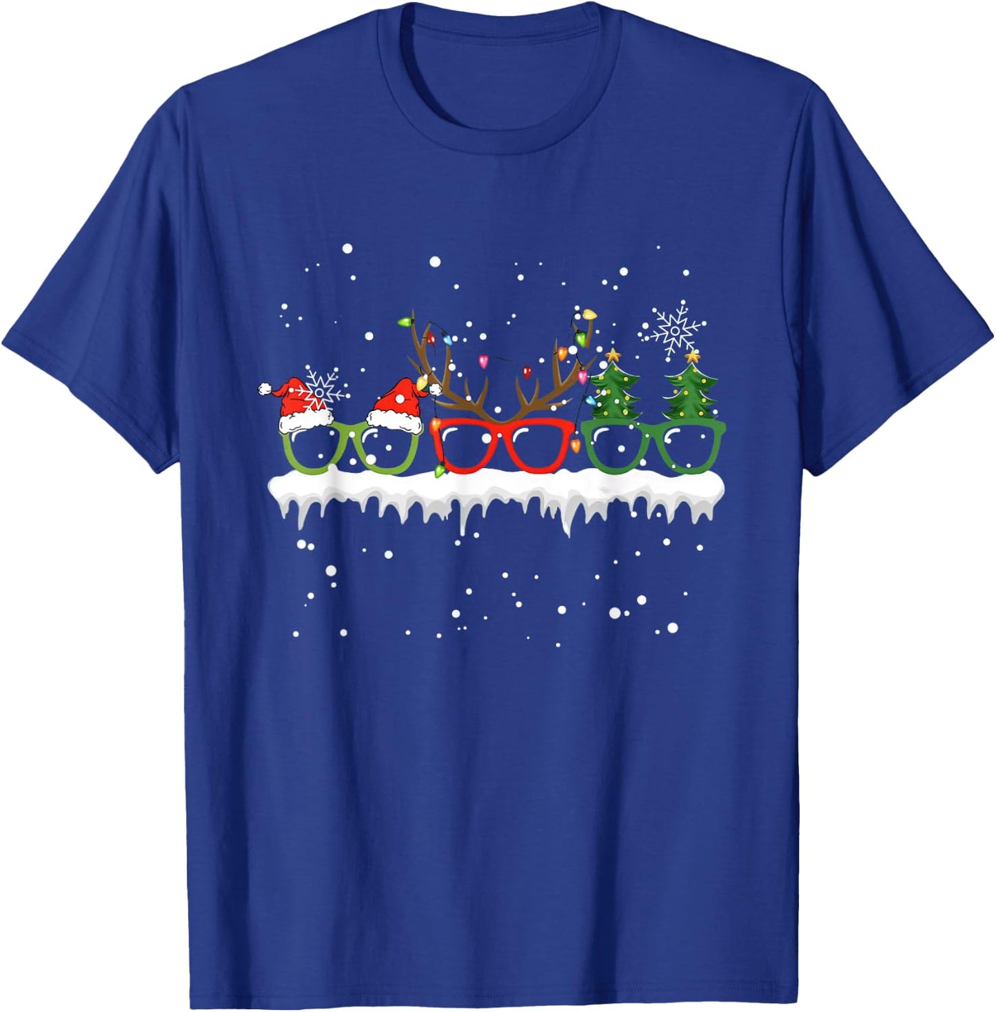 Optometrist Christmas Tree Glasses Costume Santa Optometry T-Shirt - T-Shirt | Royal