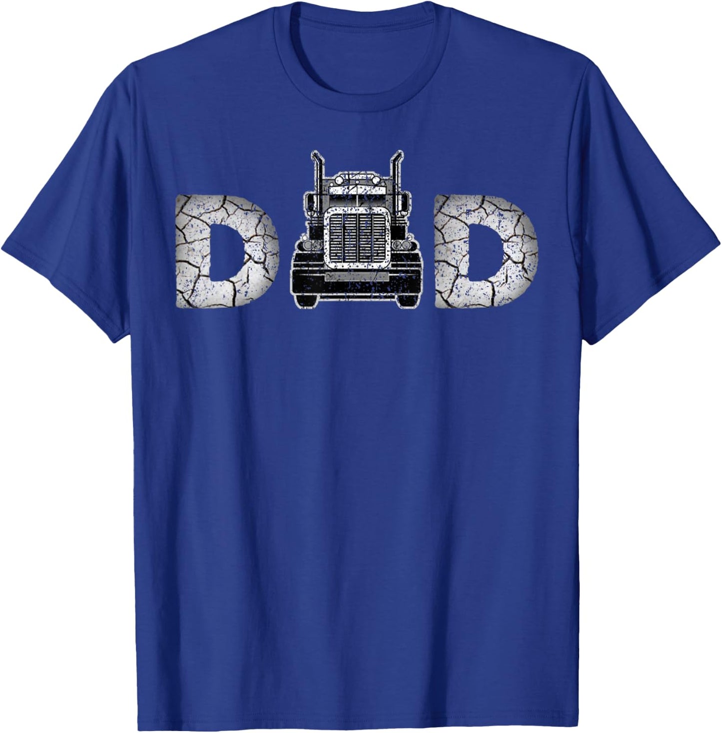 Funny My Dad Is Trucker Family Mom Daddy Papa Lover T-Shirt - T-Shirt | Royal