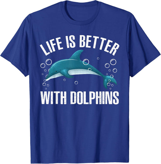 Cool Dolphin Women Sea Ocean Animal Dolphin Lover T-Shirt - T-Shirt | Royal