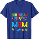 Master Builder Birthday Boy's Mom Building Bricks Blocks V-Neck T-Shirt - T-Shirt | Royal