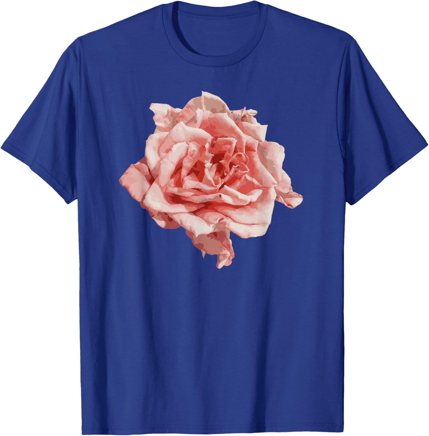 Single Pink Rose Flower Design , Girls, Teens T-Shirt - T-Shirt | Royal