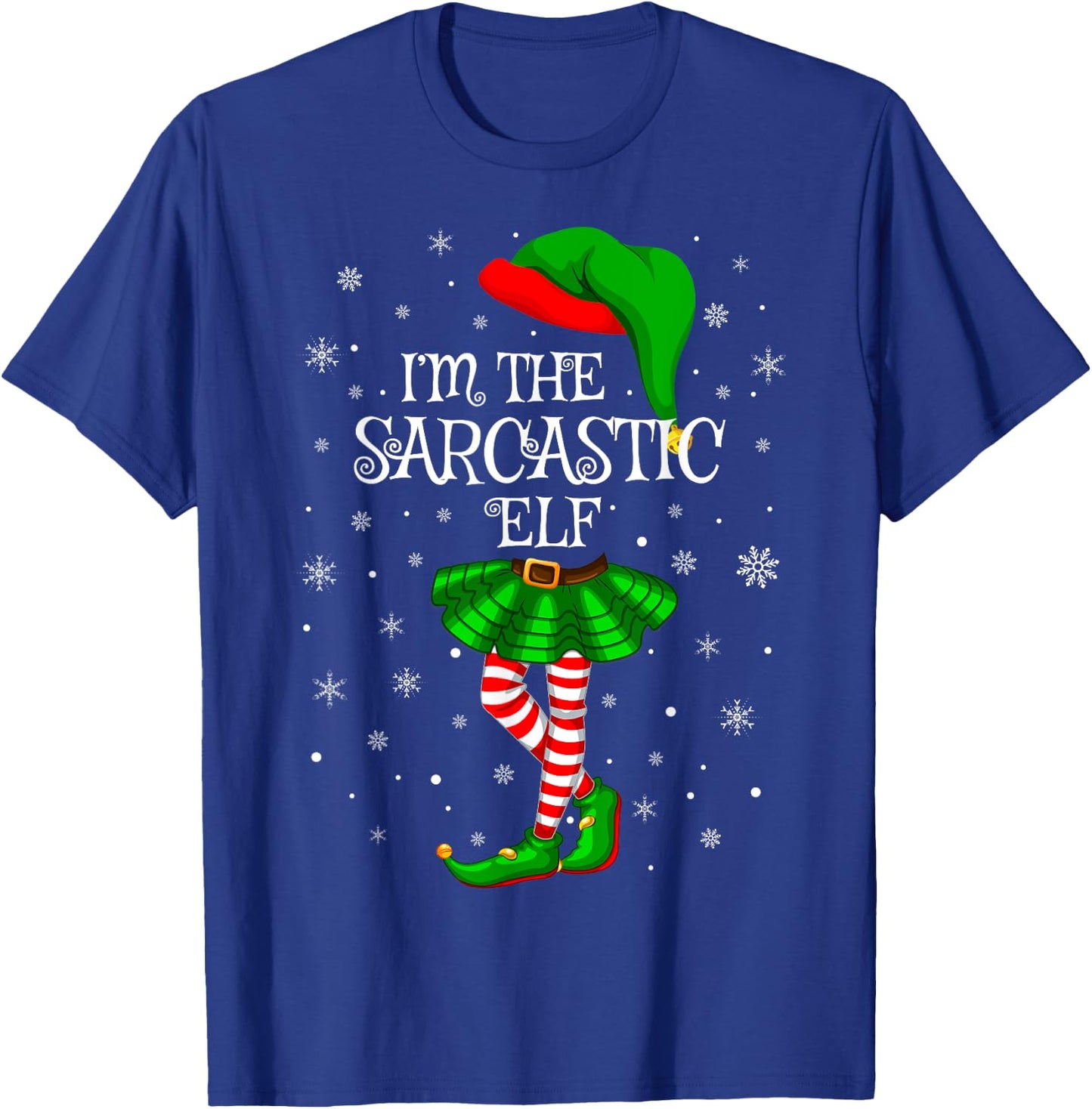 Family Matching Women Girls I'm The Sarcastic Elf Christmas T-Shirt - T-Shirt | Royal