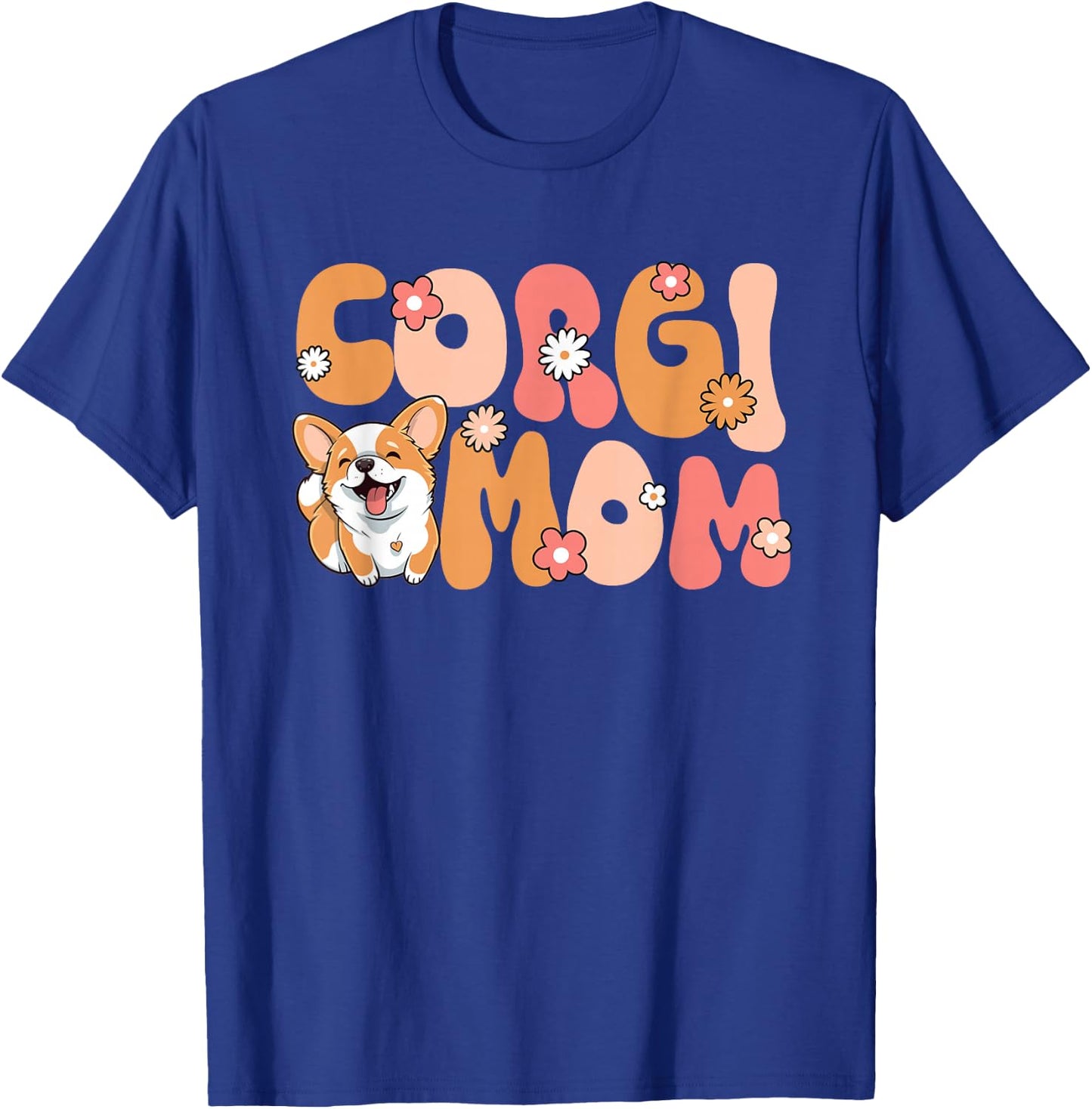 Welsh Corgi Pembroke Groovy World's Best Corgi Mom T-Shirt - T-Shirt | Royal