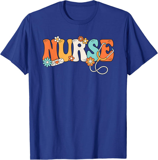 Groovy Nurse Love Nursing Women T-Shirt - T-Shirt | Royal