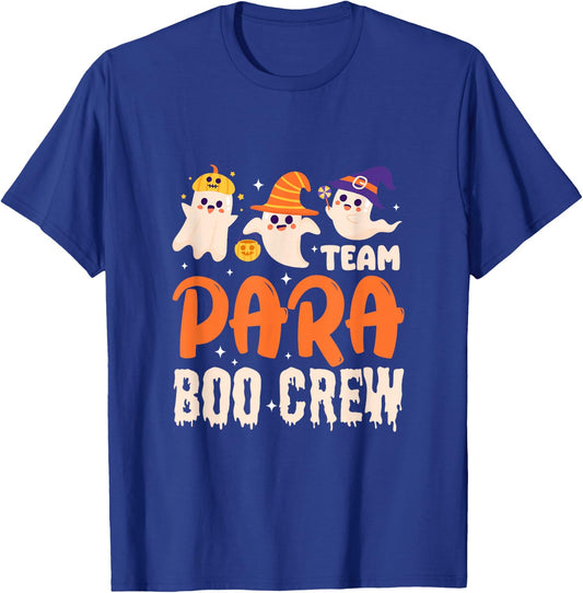 Team Para Boo Crew Paraprofessional Ghost Halloween T-Shirt - T-Shirt | Royal