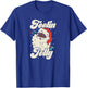 Christmas shirt Feeling Jolly Retro vintage Santa Black T-Shirt - T-Shirt | Royal