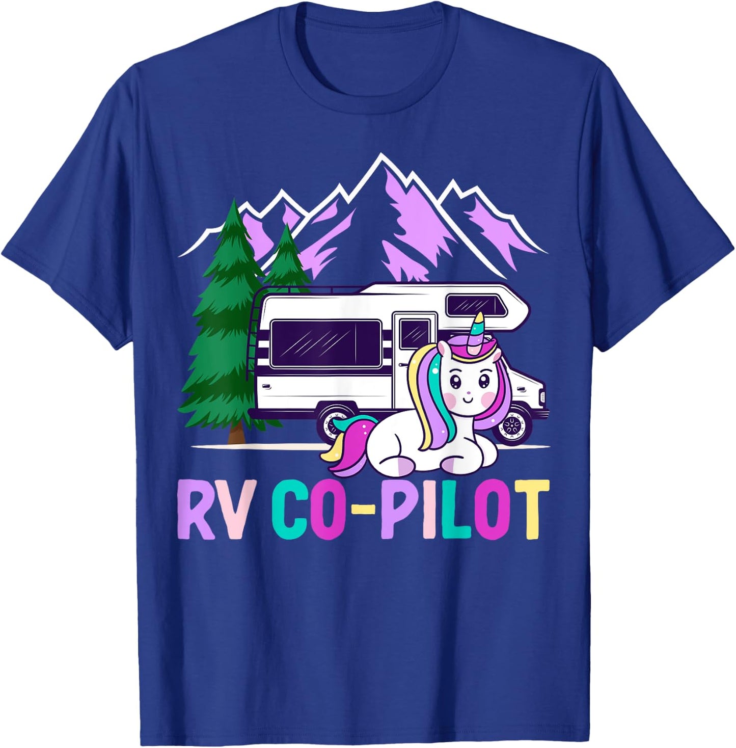 Rv Co-Pilot Rv Driver Rv Camper Rv Camping Girl T-Shirt - T-Shirt | Royal