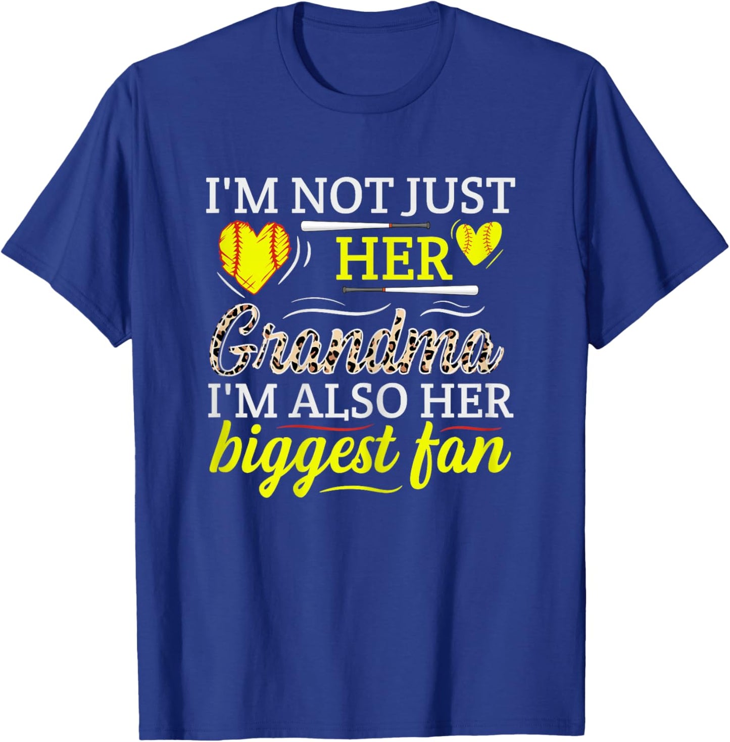 Softball Sport Family Support Design for a Softball Grandma T-Shirt - T-Shirt | Royal