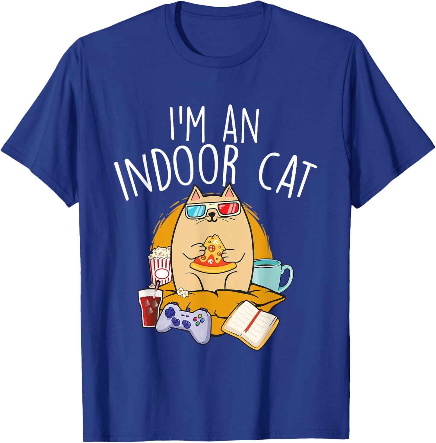I'm An Indoor Cat - Cat Lover Kitten Kitty Owner Women Girls Kids T-Shirt - T-Shirt | Royal