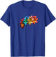 Rainbow Plumeria Design by Blazed Trezurs T-Shirt - T-Shirt | Royal