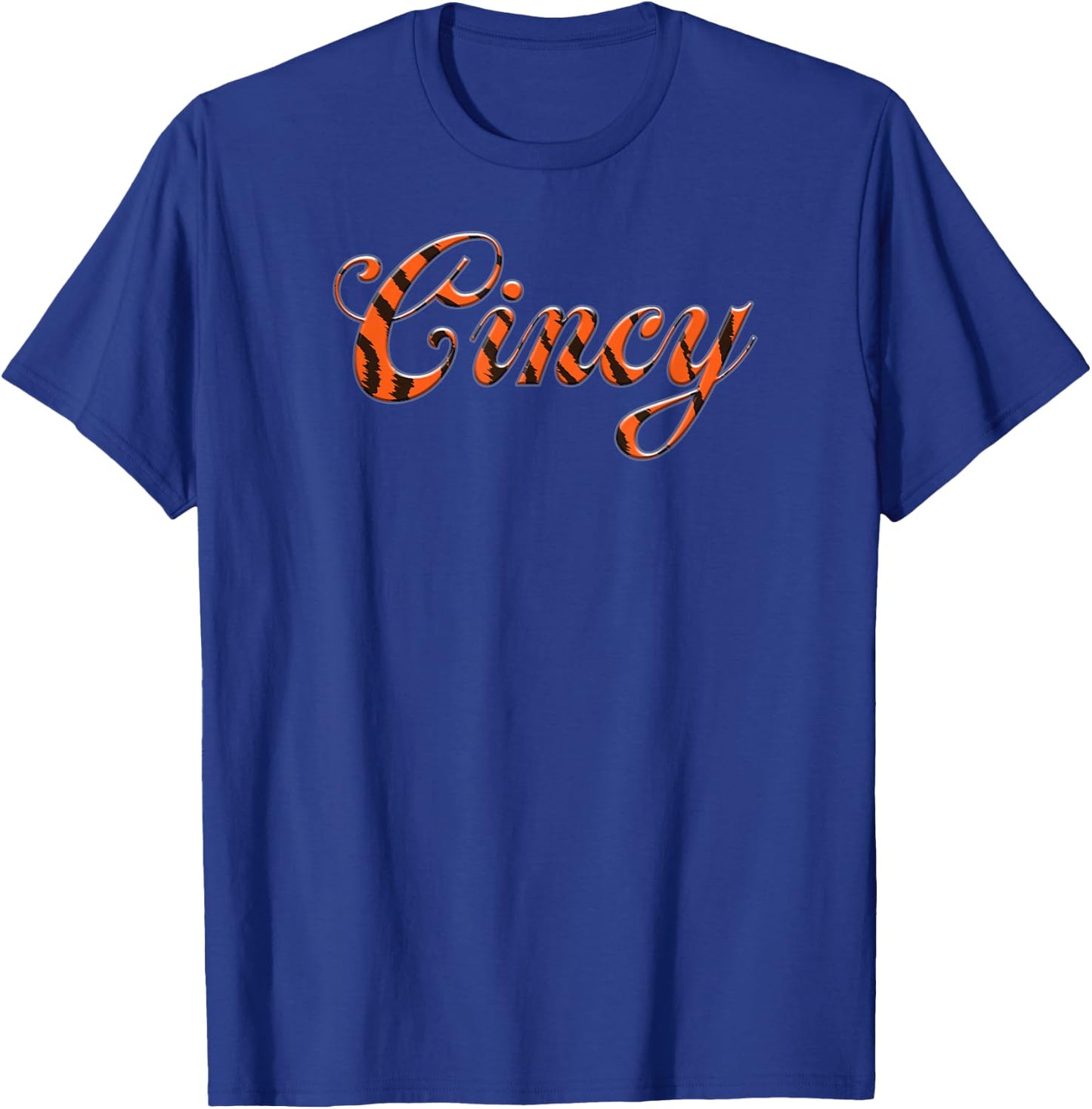 Cincy Bengal Stripes T-Shirt - T-Shirt | Royal