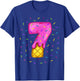 Pink Melting Ice cream Number 7 th birthday sweets sprinkles T-Shirt - T-Shirt | Royal