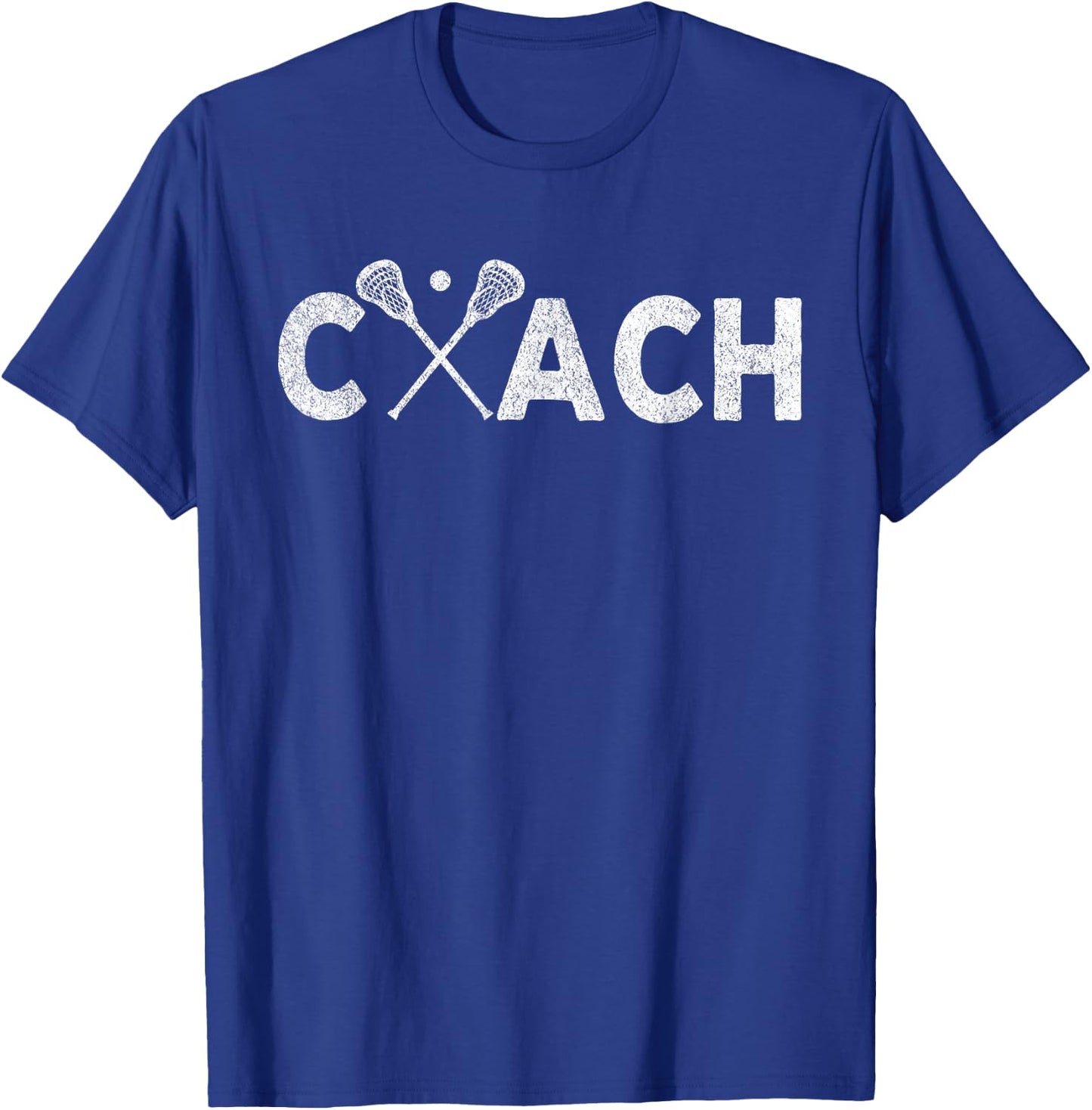 Vintage Lacrosse Coach Lacrosse Team Coach Retro T-Shirt - T-Shirt | Royal