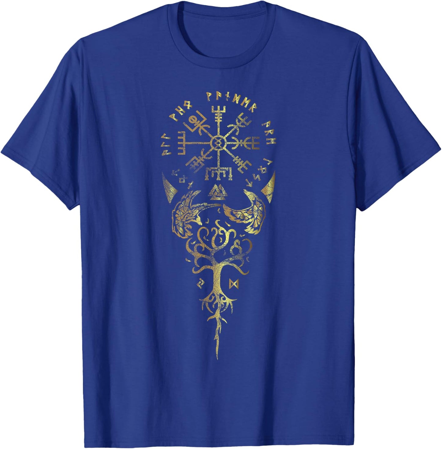 Viking Odin Raven Huginn & Muninn Scandinavian Mythology T-Shirt - T-Shirt | Royal