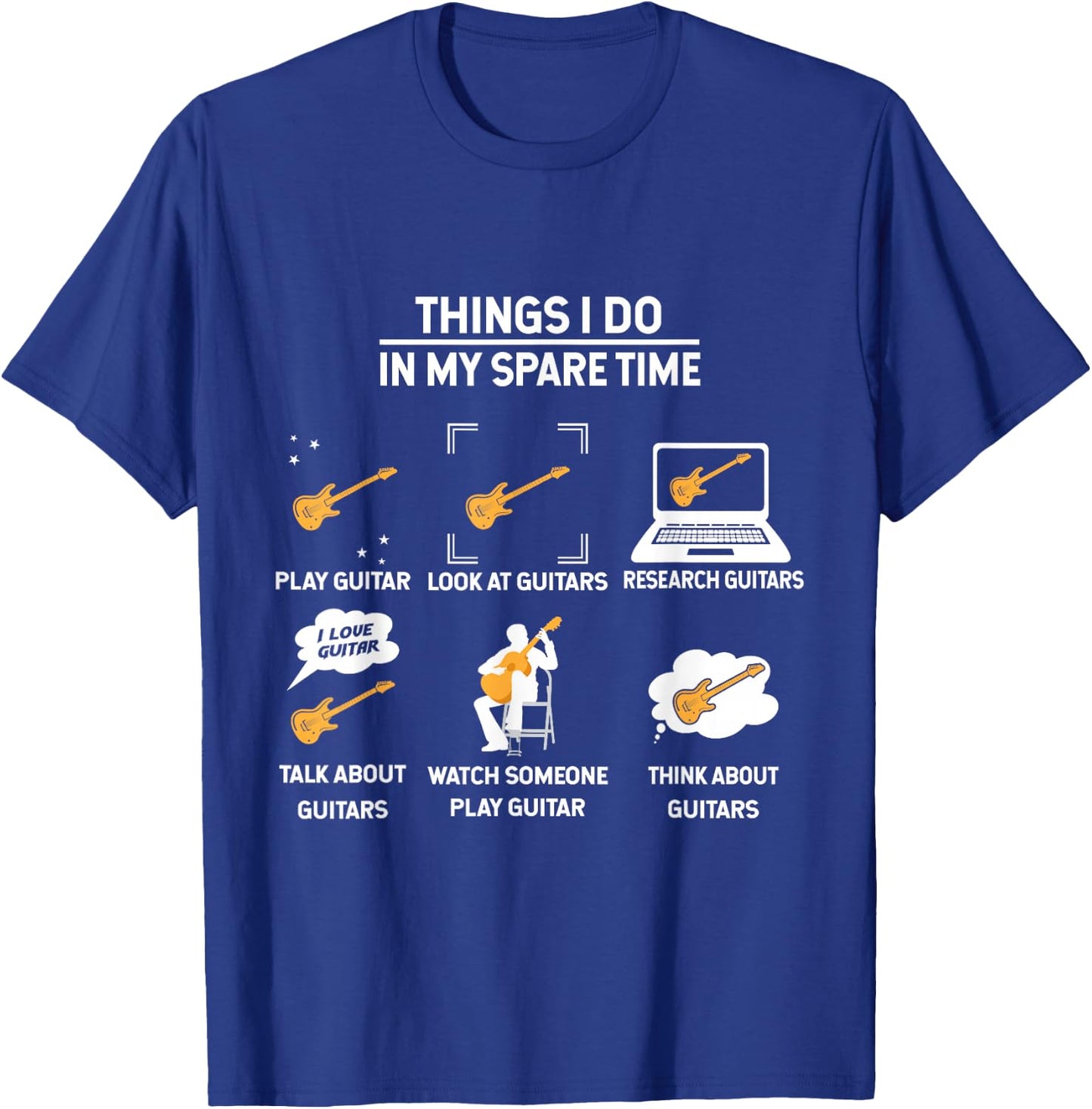 epiphone Guitar Guitar Things i do in My Spare time T-Shirt - T-Shirt | Royal