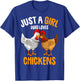 Just a Girl who loves Chickens Kids Chicken T-Shirt - T-Shirt | Royal